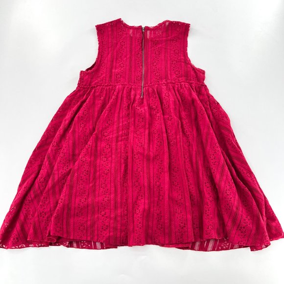 Free People Tu Es La Tunic Dress Womens Small Pink Floral Lace Lined Back Zip - Picture 4 of 6